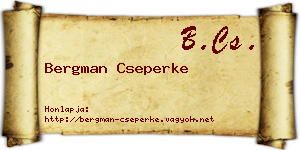 Bergman Cseperke névjegykártya